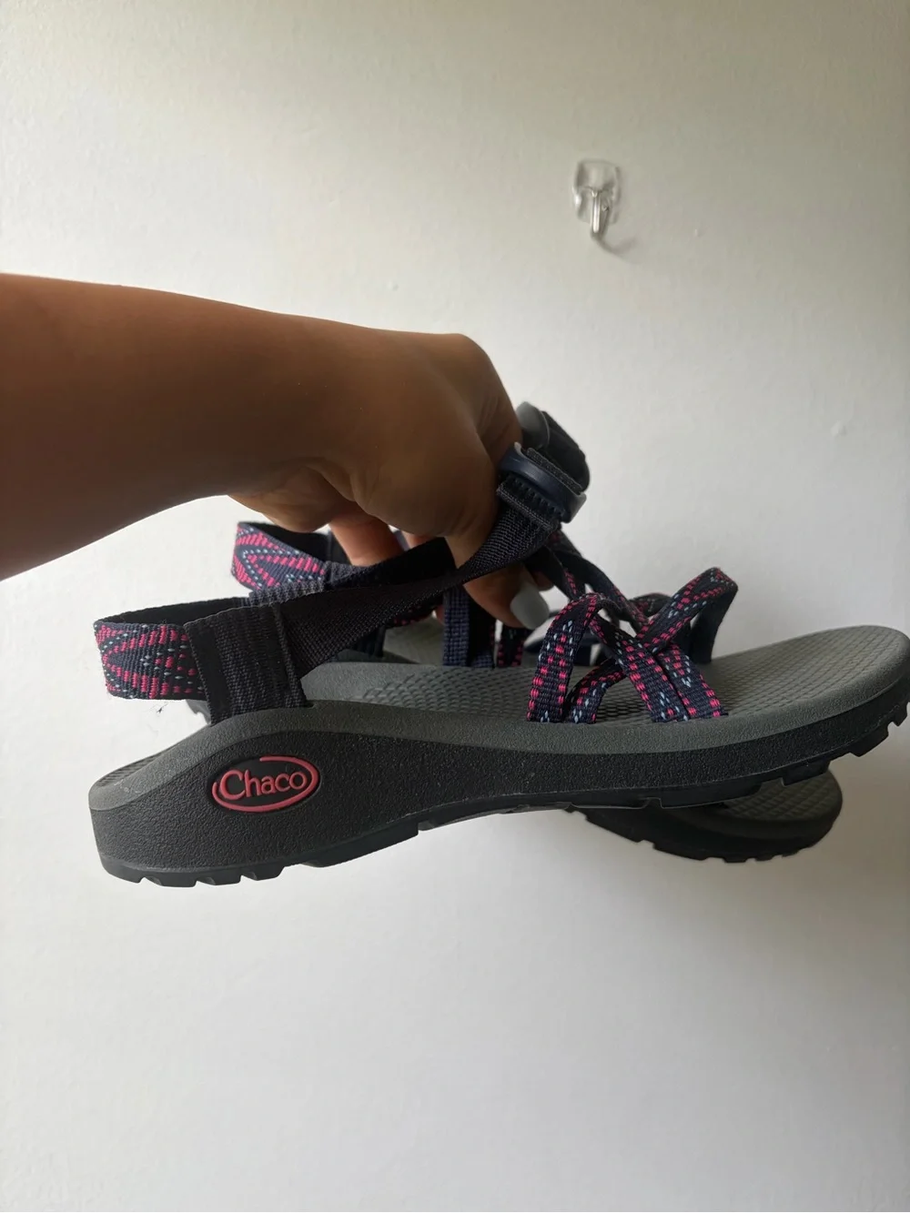 Chaco Women’s Z/Cloud Sandals Size 6 Gray Blue Pink Strappy Sport Sandals